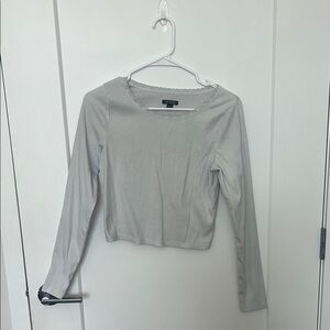 White/cream Long Sleeve Women's Top